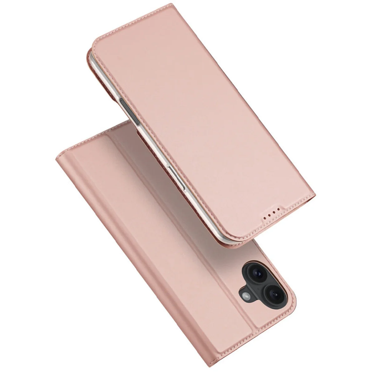 Чехол-книжка Dux Ducis с карманом для визиток для Apple iPhone 16 (6.1") Rose Gold