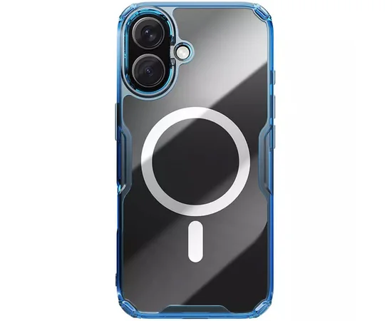 TPU чохол Nillkin Nature Pro Magnetic для Apple iPhone 16 (6.1") Синій (прозорий)