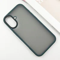 TPU+PC чехол Metal Buttons для Apple iPhone 16 (6.1") Зеленый