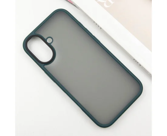 TPU+PC чехол Metal Buttons для Apple iPhone 16 (6.1") Зеленый