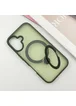 TPU+PC чехол Metal Buttons with MagSafe Colorful HQ Ring для Apple iPhone 16 (6.1") Green