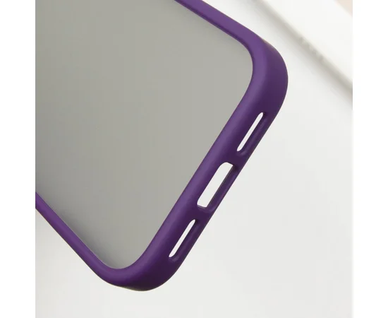 TPU+PC чехол Metal Buttons для Apple iPhone 16 (6.1") Темно-Фиолетовый