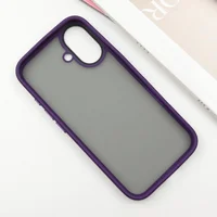 TPU+PC чехол Metal Buttons для Apple iPhone 16 (6.1") Темно-Фиолетовый