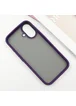TPU+PC чехол Metal Buttons для Apple iPhone 16 (6.1") Темно-Фиолетовый