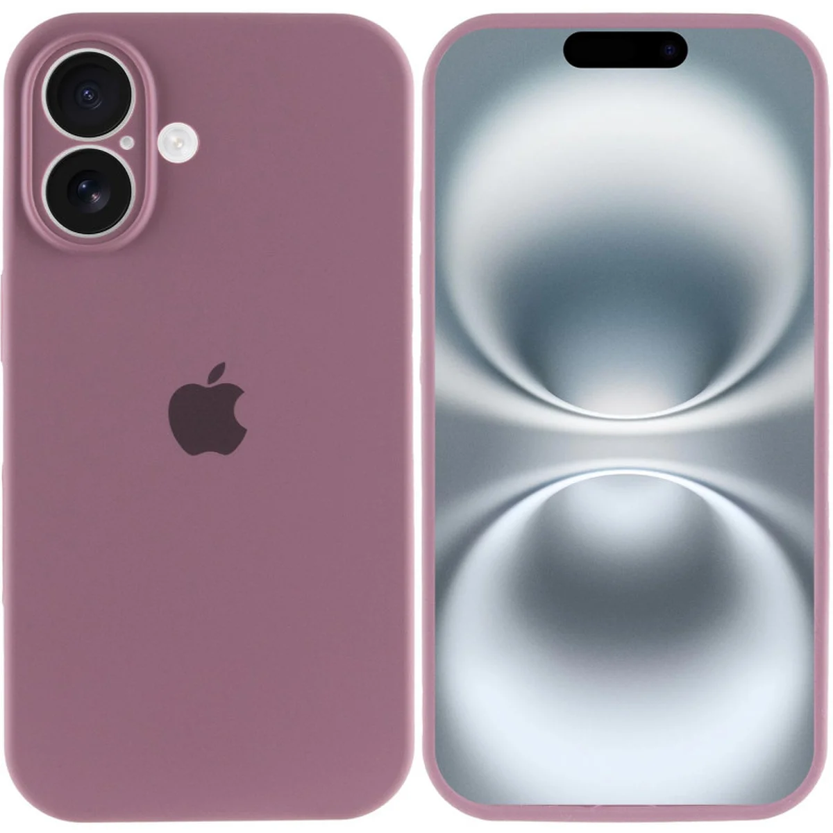 Чехол Silicone Case Full Camera Protective (AA) для Apple iPhone 16 (6.1") Лиловый / Lilac Pride