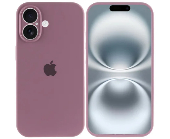 Чехол Silicone Case Full Camera Protective (AA) для Apple iPhone 16 (6.1") Лиловый / Lilac Pride
