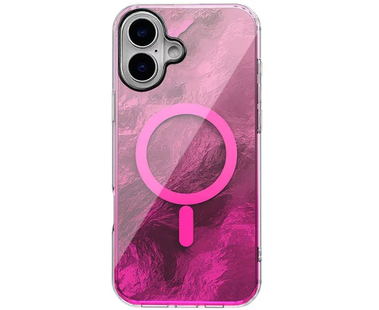 Чохол TPU Shiny Mountain (MagFit) для Apple iPhone 16 (6.1") Pink