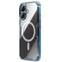 TPU чехол Nillkin Nature Pro Magnetic для Apple iPhone 16 (6.1") Синий (прозрачный)
