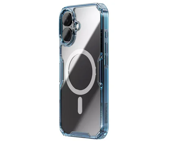 TPU чохол Nillkin Nature Pro Magnetic для Apple iPhone 16 (6.1") Синій (прозорий)