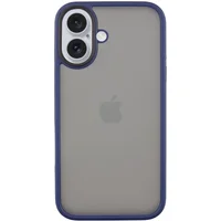 TPU+PC чехол Metal Buttons для Apple iPhone 16 (6.1") Синий