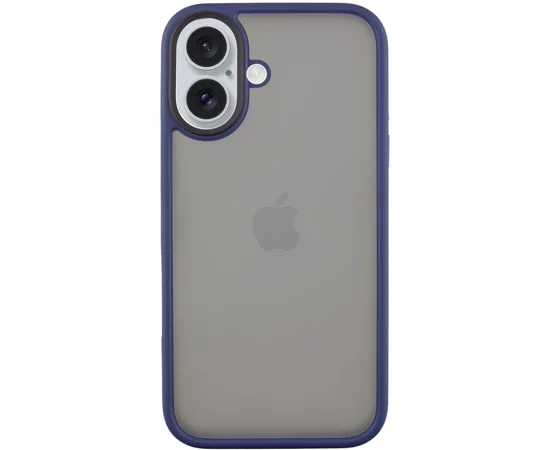 TPU+PC чехол Metal Buttons для Apple iPhone 16 (6.1") Синий