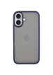 TPU+PC чехол Metal Buttons для Apple iPhone 16 (6.1") Синий