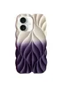 TPU чехол Leaf для Apple iPhone 16 (6.1") White / Purple