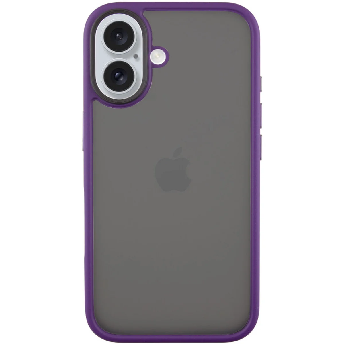 TPU+PC чехол Metal Buttons для Apple iPhone 16 (6.1") Темно-Фиолетовый