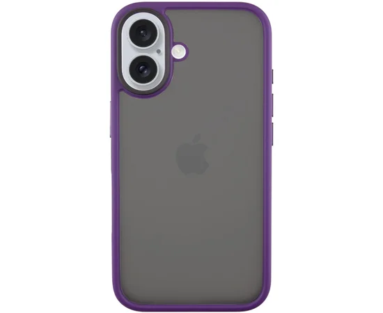 TPU+PC чехол Metal Buttons для Apple iPhone 16 (6.1") Темно-Фиолетовый