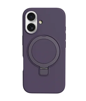 Чехол Silicone Case Full Protective NO LOGO with Ring для Apple iPhone 16 (6.1") Purple