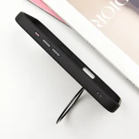 TPU+PC чохол Metal Buttons with MagSafe Colorful HQ Ring для Apple iPhone 16 (6.1") Black