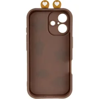 Чехол TPU Toys Case with Ears для Apple iPhone 16 (6.1") Brown