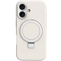 Чехол Silicone Case Full Protective NO LOGO with Ring для Apple iPhone 16 (6.1") White