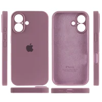 Чехол Silicone Case Full Camera Protective (AA) для Apple iPhone 16 (6.1") Лиловый / Lilac Pride