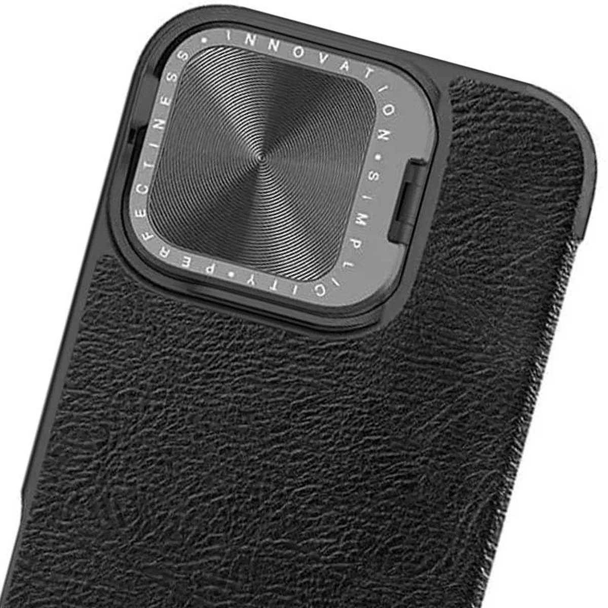 Кожаный чехол-книжка Nillkin Qin Prop для Apple iPhone 16 (6.1") Black