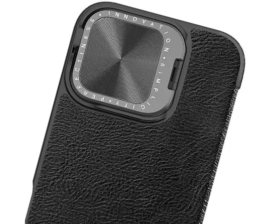 Шкіряний чохол-книжка Nillkin Qin Prop для Apple iPhone 16 (6.1") Black