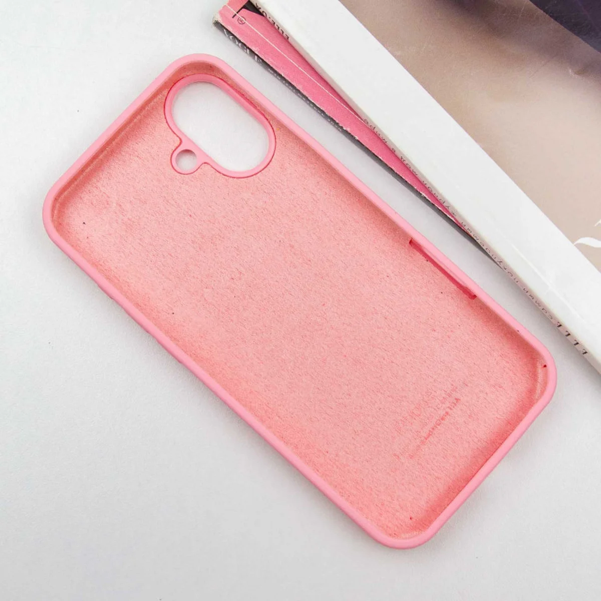 Чохол Silicone Case Full Protective (AA) для Apple iPhone 16 (6.1") Рожевий / Light pink
