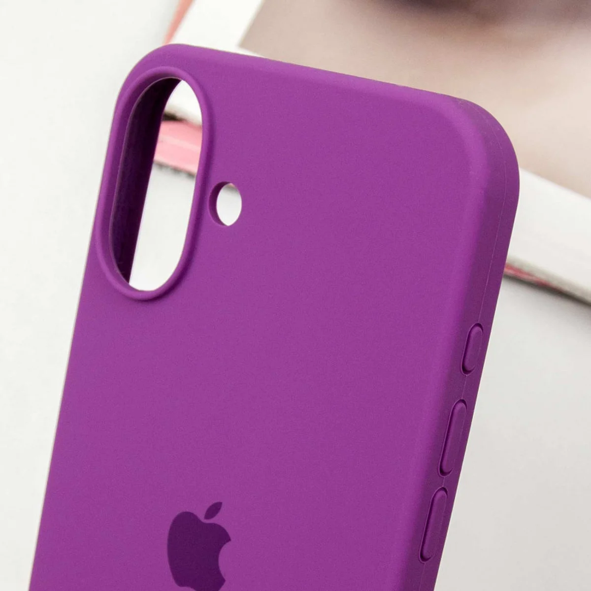 Чехол Silicone Case Full Protective (AA) для Apple iPhone 16 (6.1") Фиолетовый / Grape