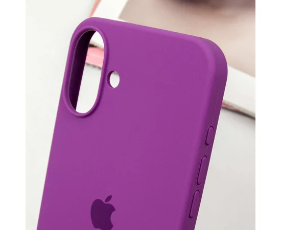 Чохол Silicone Case Full Protective (AA) для Apple iPhone 16 (6.1") Фіолетовий / Grape