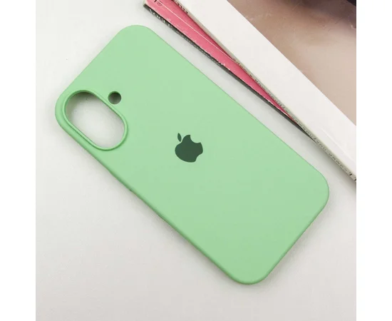 Чехол Silicone Case Full Protective (AA) для Apple iPhone 16 (6.1") Зеленый / Pistachio