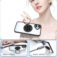 TPU+PC чехол Metal Ring with MagSafe для Apple iPhone 16 (6.1") Черный