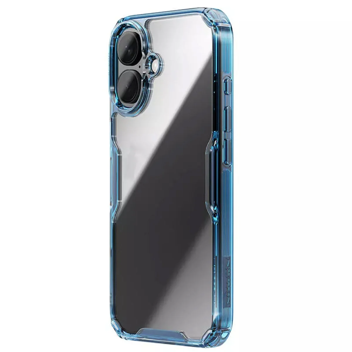 TPU чехол Nillkin Nature Pro Series для Apple iPhone 16 (6.1") Синий (прозрачный)