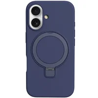 Чехол Silicone Case Full Protective NO LOGO with Ring для Apple iPhone 16 (6.1") Dark Blue
