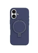 Чохол Silicone Case Full Protective NO LOGO with Ring для Apple iPhone 16 (6.1") Dark Blue