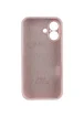 Чехол Silicone Case Full Camera Protective (AA) для Apple iPhone 16 (6.1") Розовый / Chalk Pink