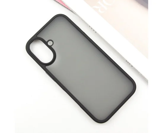 TPU+PC чехол Metal Buttons для Apple iPhone 16 (6.1") Черный