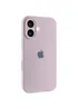 Чехол Silicone Case Full Camera Protective (AA) для Apple iPhone 16 (6.1") Розовый / Chalk Pink
