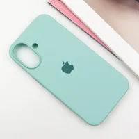 Чехол Silicone Case Full Protective (AA) для Apple iPhone 16 (6.1") Бирюзовый / Beryl
