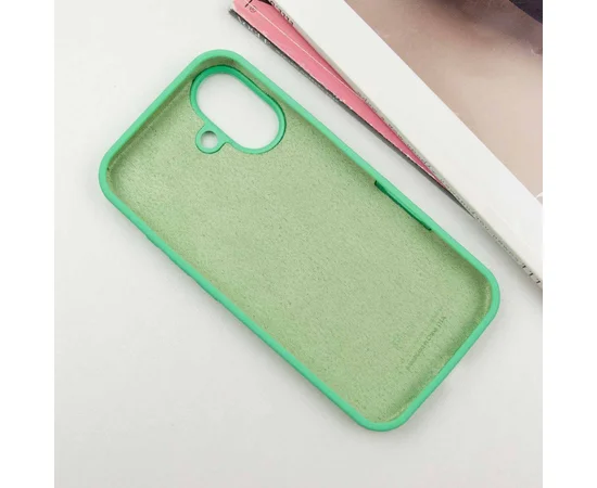 Чехол Silicone Case Full Protective (AA) для Apple iPhone 16 (6.1") Зеленый / Spearmint