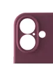 Чохол Silicone Case Full Camera Protective (AA) для Apple iPhone 16 (6.1") Бордовий / Plum