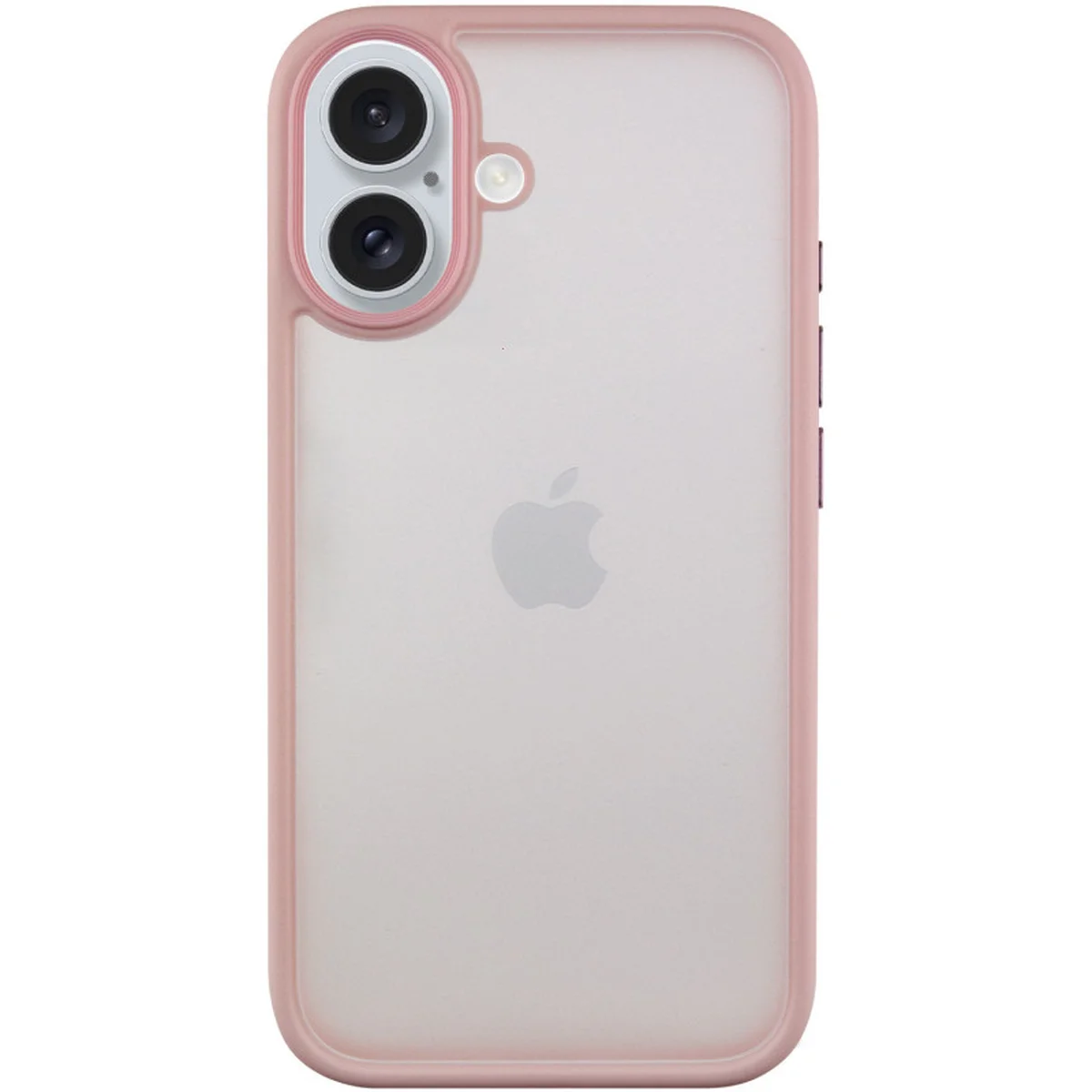 TPU+PC чохол Metal Buttons для Apple iPhone 16 (6.1") Рожевий