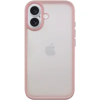 TPU+PC чохол Metal Buttons для Apple iPhone 16 (6.1") Рожевий