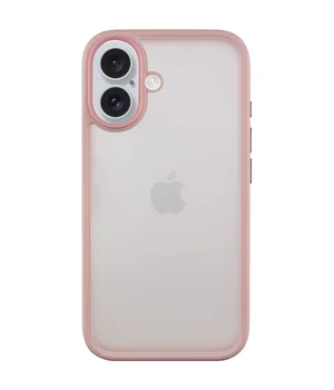 TPU+PC чохол Metal Buttons для Apple iPhone 16 (6.1") Рожевий