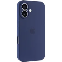 Чехол Silicone Case Full Camera Protective (AA) для Apple iPhone 16 (6.1") Синий / Deep navy