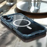 TPU чехол Nillkin Nature Pro Magnetic для Apple iPhone 16 (6.1") Синий (прозрачный)