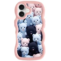 Чехол TPU Cloudy Pictures для Apple iPhone 16 (6.1") Bears