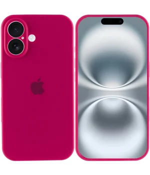 Чохол Silicone Case Full Camera Protective (AA) Apple iPhone 16 (6.1") Червоний / Rose Red