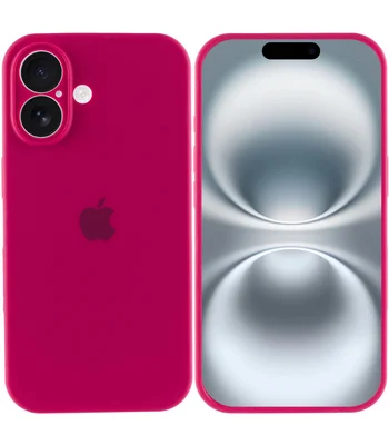 Чохол Silicone Case Full Camera Protective (AA) Apple iPhone 16 (6.1") Червоний / Rose Red