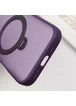 TPU+PC чехол Metal Buttons with MagSafe Colorful HQ Ring для Apple iPhone 16 (6.1") Purple