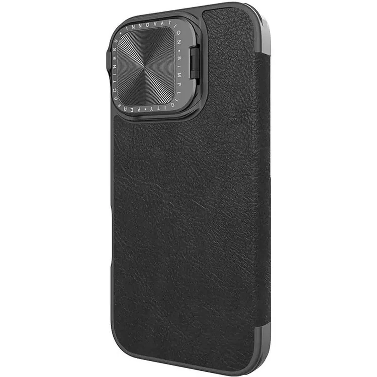 Кожаный чехол-книжка Nillkin Qin Prop для Apple iPhone 16 (6.1") Black